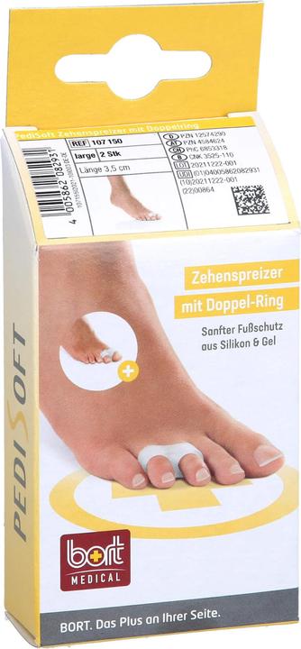 Bort Medical PediSoft Zehenspreizer L mit doppel Ring (Zehentrenner, 498.67 ml)