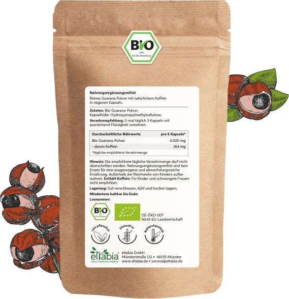 Produktbild Eltabia Bio Guarana Kapseln 200 (1 Stück, Kapseln)
