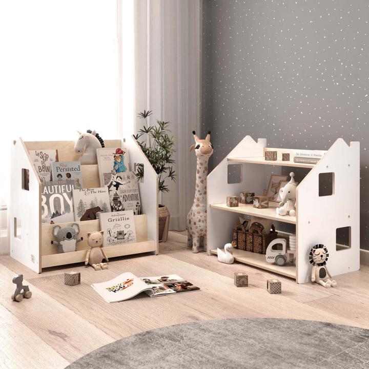 Montessori Book & toy shelf set