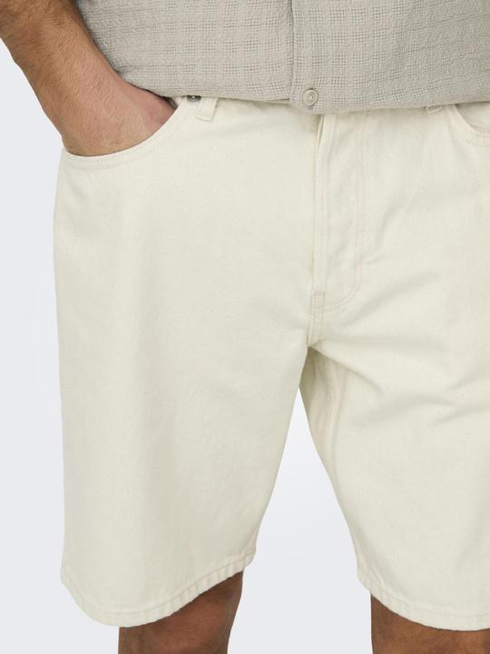 Actual product image Only & Sons Onsedge Ecru 2044 Pim Dnm Shorts Noos (S)