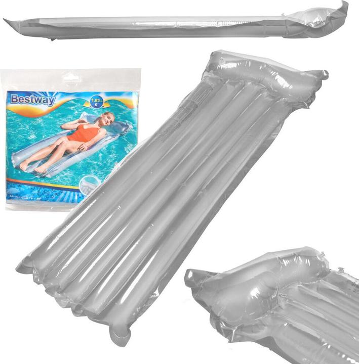 Ikonka BESTWAY 44013 Aufblasbare Matratze zum Schwimmen grau