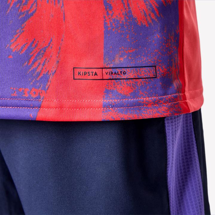 Immagine prodotto Kipsta Kinder Fussball Trikot kurzarm - VIRALTO Kids Roarrr Mandrill rot/violett