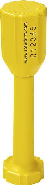 Actual product image kaiserkraft Container seal, yellow, pack of 10, LxW 94 x 23 mm. (10 Piece)