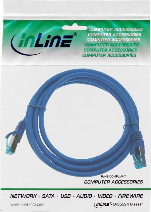 Image du produit InLine Câble de raccordement (S/FTP, CAT6a, 0.25 m)