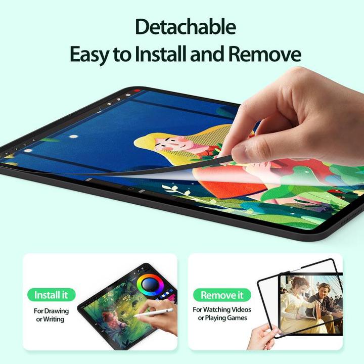 Actual product image Dux Ducis Naad Paperfeel protective film iPad Air 4/5 / iPad Pro 11 - Black (1 Piece, iPad Pro 11 2022 (4th Gen), iPad Pro 11 2020 (2. Gen), iPad Pro 11 2018 (1. Gen), IPad Pro 11)
