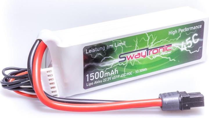 Immagine prodotto Swaytronic 6S 22.2V 1500mAh 45C/90C XT60 (22.20 V, 1500 mAh)