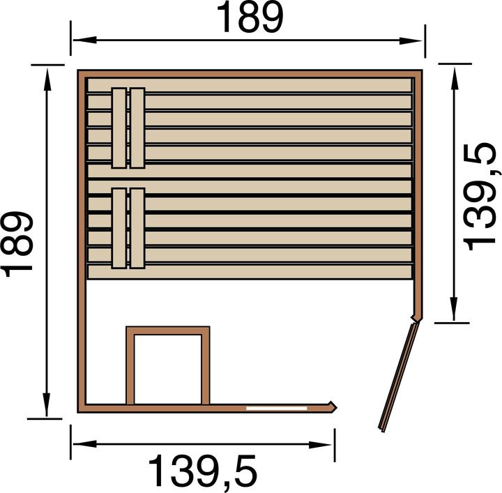 Produktbild Weka Holzbau MH-Ecksauna 539 GTF Gr.2 (Ohne Ofen)
