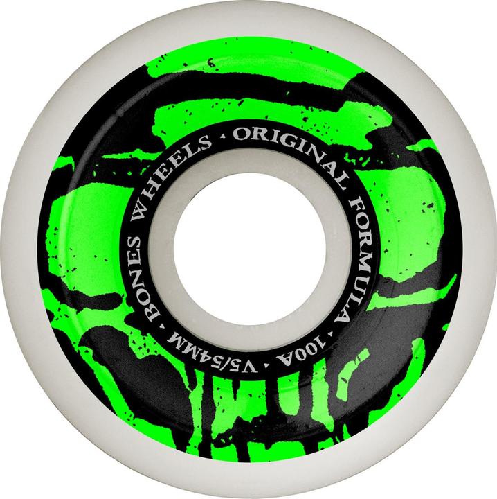 Actual product image Bones Wheels 100A OG Formula Mummy Skulls V5 Sidecut (54 mm)