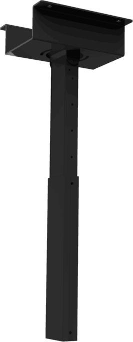 HI-ND Ceiling Mount and telescope pipe 40-60cm, Ceiling Plate, Black, Metal, 70 kg, 81.3 cm (32"), 3