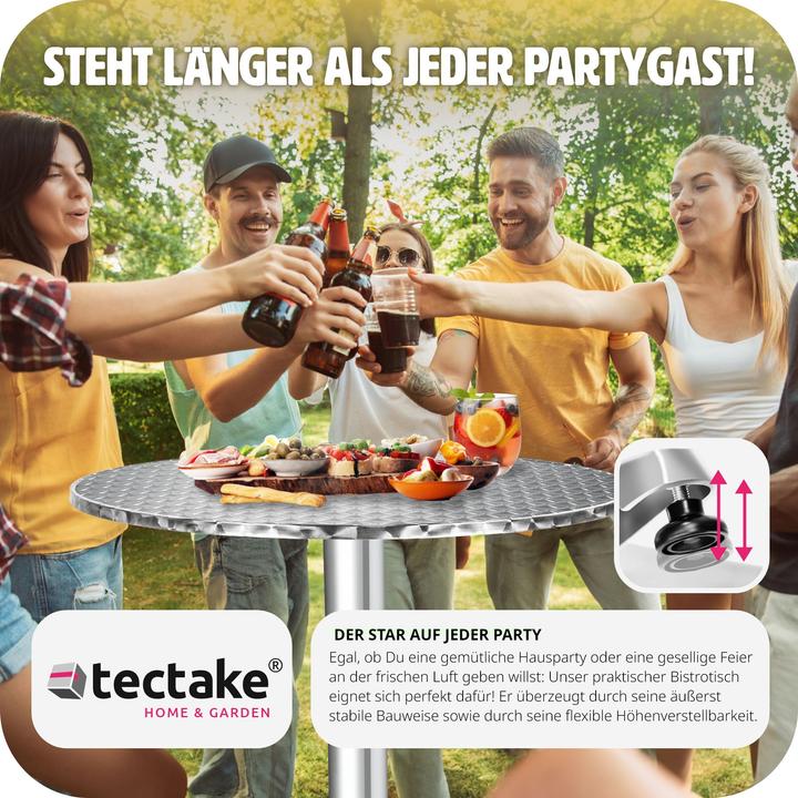 Image du produit tectake Tables de bistrot (Ø 60 x 114 cm)