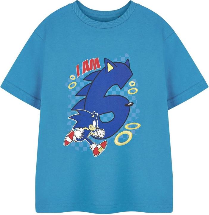 Sonic The Hedgehog TShirt Jungen 6 Geburtstag kurzärmlig (128)