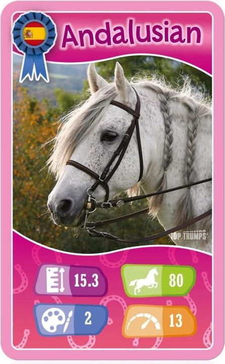 Produktbild Winning Moves Top Trumps Kartenspiel „Pferde, Ponys und Einhörner“.