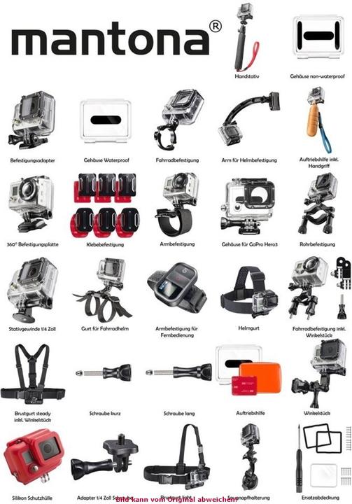 Produktbild mantona Rohrbefestigung 22-62mm für GoPro (Diverse)