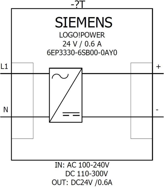 Produktbild Siemens LOGO!POWER 24 V / 0.6A