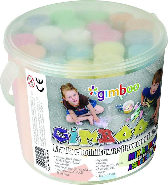 Produktbild Gimboo Strassenkreide xxl, im kunststoffeimer, 20 stk. (Mehrfarbig, 20 x)