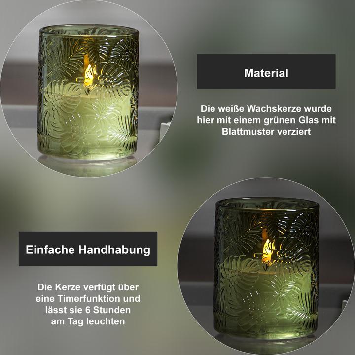 Produktbild Star Trading LED Pillar Kerze Flamme Leaf (1 x)