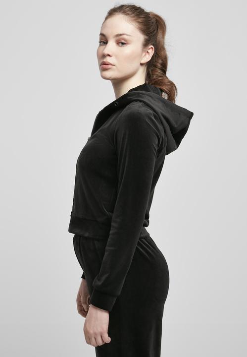 Immagine prodotto Urban Classics Felpa corta da donna con cappuccio in velluto (XS)