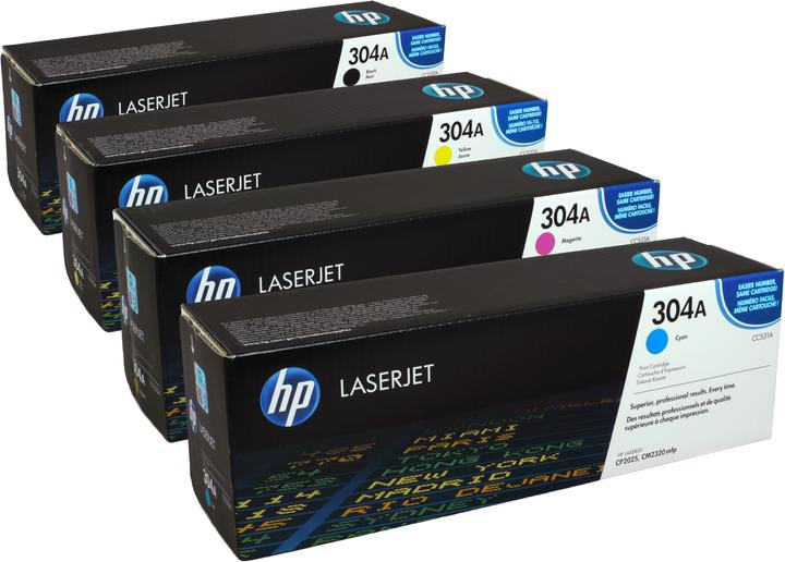 Actual product image HP 4 Toner CC530A-CC533A 304A Multipack BK C M Y 4-colour (M, FC, C, Y)