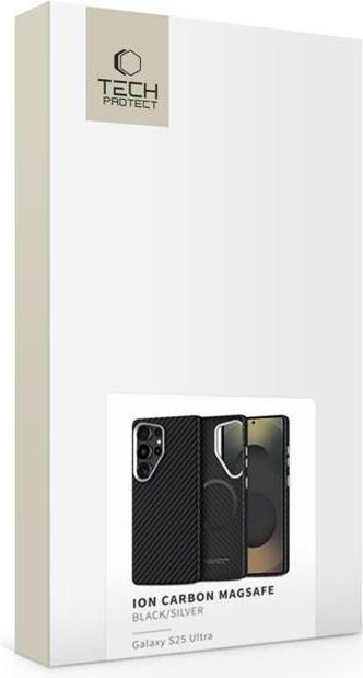 Actual product image Tech-Protect Ion Carbon MagSafe Case für Samsung Galaxy S25 Ultra - Schwarz (Samsung Galaxy S25 Ultra)