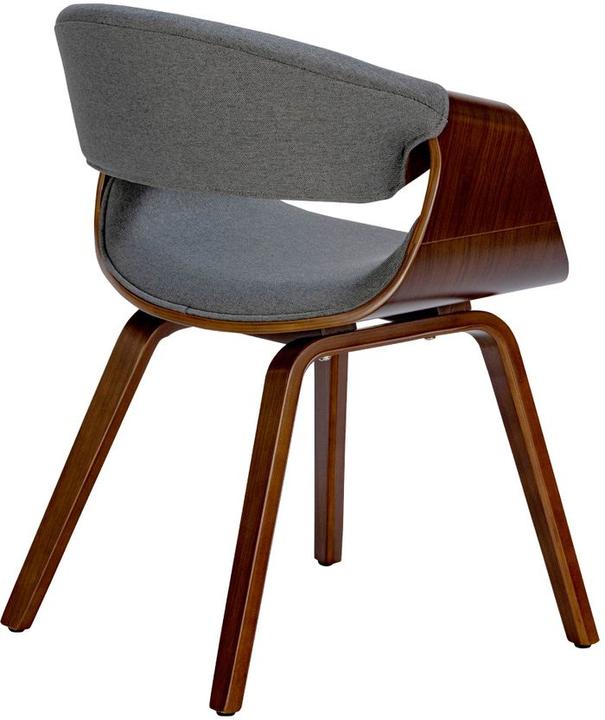 Produktbild Swisshandel24 Esszimmerstuhl Foley Stoff, walnuss/grau