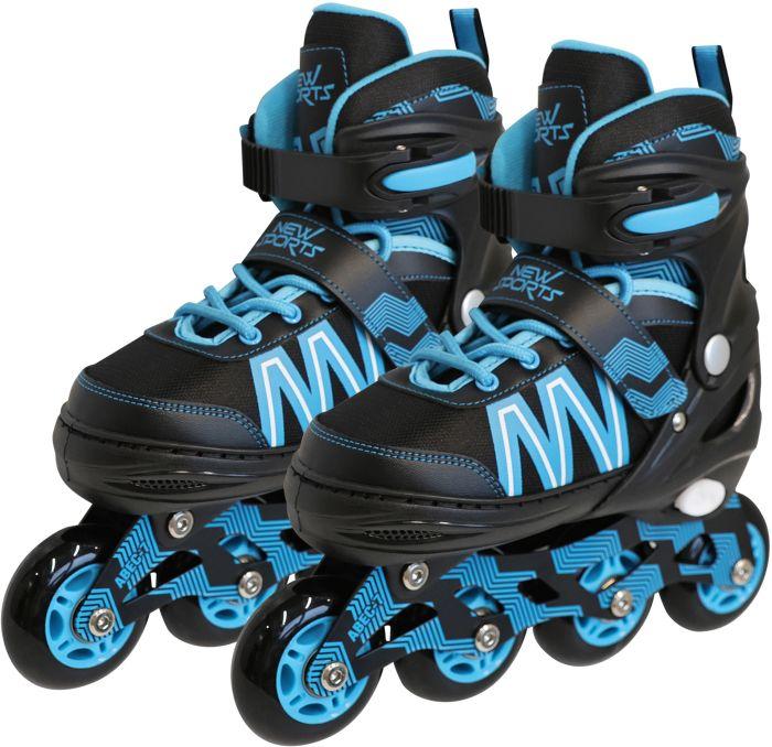 New Sports Inliner schwarz/blau ABEC 7, Grösse 35-38 (35)