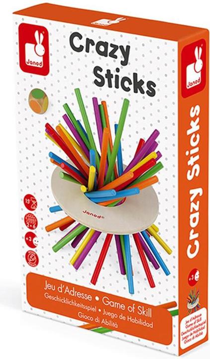 Actual product image Janod Crazy Sticks (German, Spanish, French, Dutch, Italian, English)