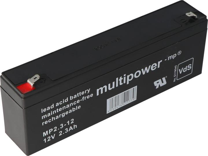Produktbild Multipower Akku MP2.2-12 Blei Akku, 4,8mm Faston Stecker MP2,2-12 (12 V, 2.20 Ah)