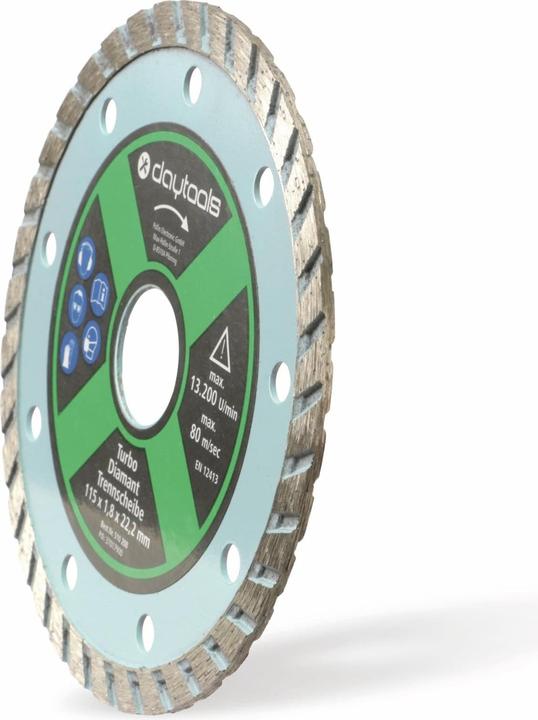 Produktbild Daytools Diamant-Trennscheibe mit Turborand, 115 mm