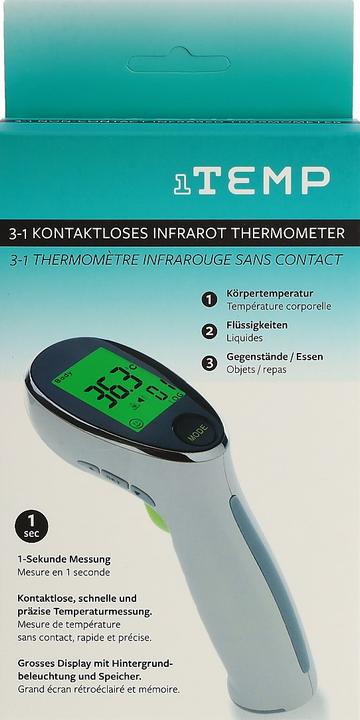 Actual product image 1Temp 3 in 1 Infrared (Non-contact, Forehead)