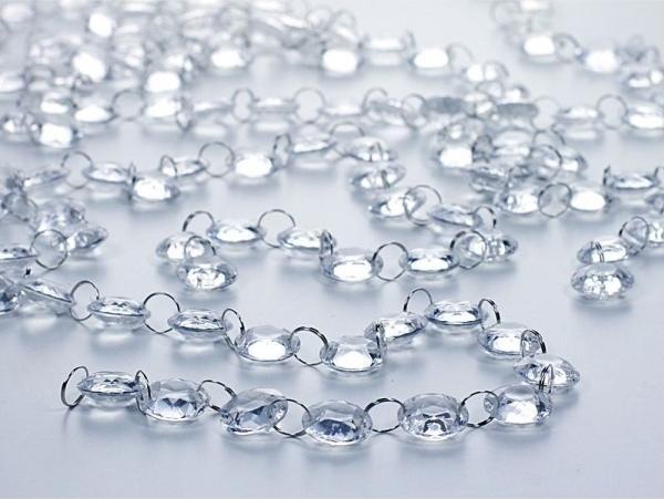 Image du produit Partydeco Crystal garland, colourless, 1m (1 pkt / 1 pc.)