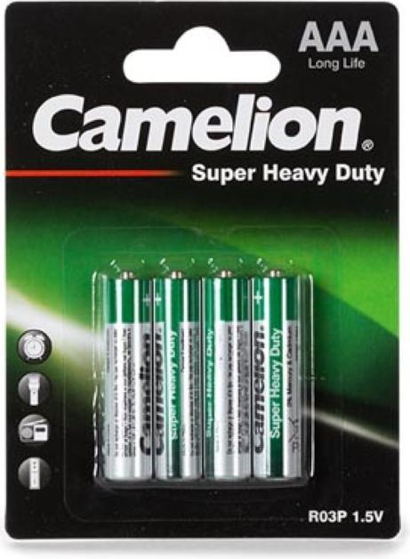 Actual product image Camelion Super Heavy Duty R03P-BP4G - Battery 4 x AAA (4 pcs., AAA, 550 mAh)