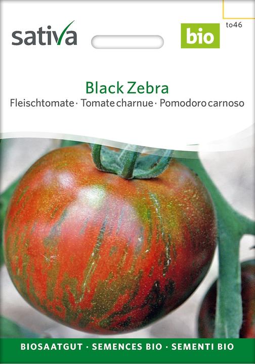 Actual product image Sativa Black Zebra – Fleischtomate Bio (Vegetable seeds)