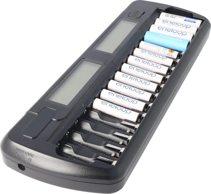 Immagine prodotto AccuCell 16fach Schnell-Ladegerät für 1 bis 16 Stück NiMH Akkus AA, AAA (16 pz., AA, AAA, Batteria + Caricabatterie)