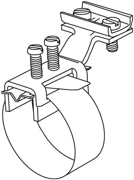 Actual product image Kleinhuis HKL 38/6 Earthing strap clamp 25-165mm