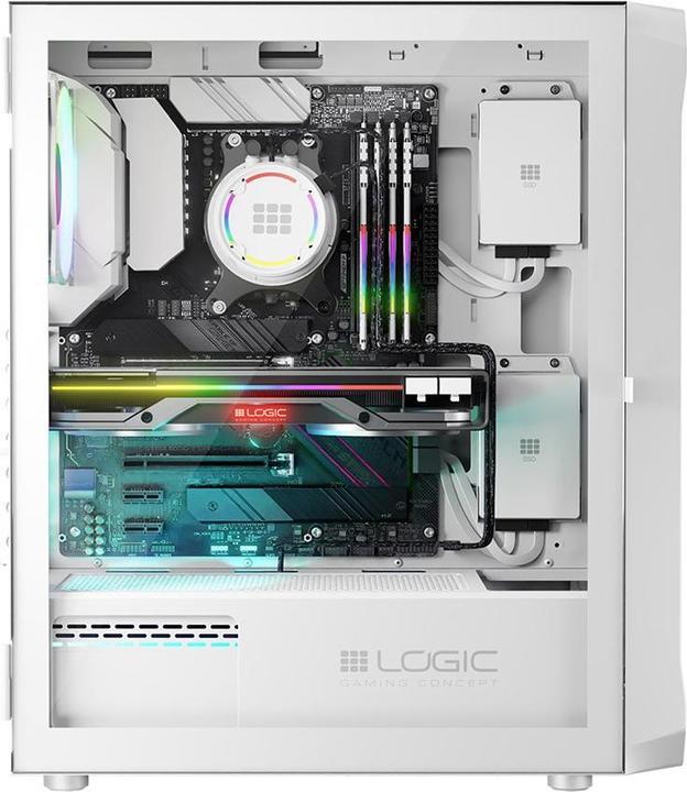 Produktbild Logic PORTOS ARGB MINIDI USB-3.0-Gehäuse Weiss (ATX)