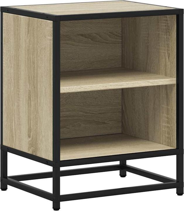 Produktbild VidaXL Nachttische 2 Stk. Sonoma-Eiche 40x31x50cm Holzwerkstoff Metall (40 x 31 x 50 cm)