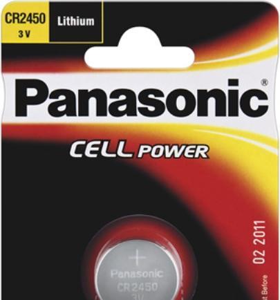 Actual product image Panasonic Lithium Power CR2450 (1 pcs., CR2450, 620 mAh)