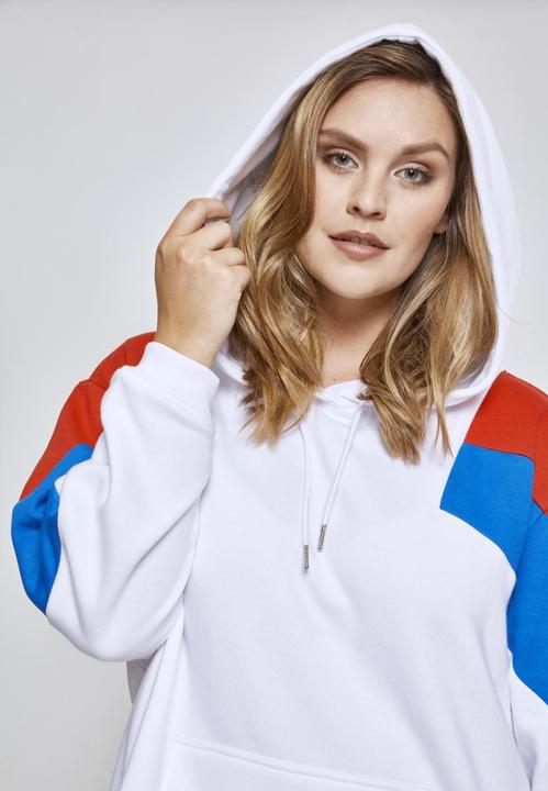 Immagine prodotto Urban Classics Felpa con cappuccio oversize 3-Tone Block da donna (XXL)