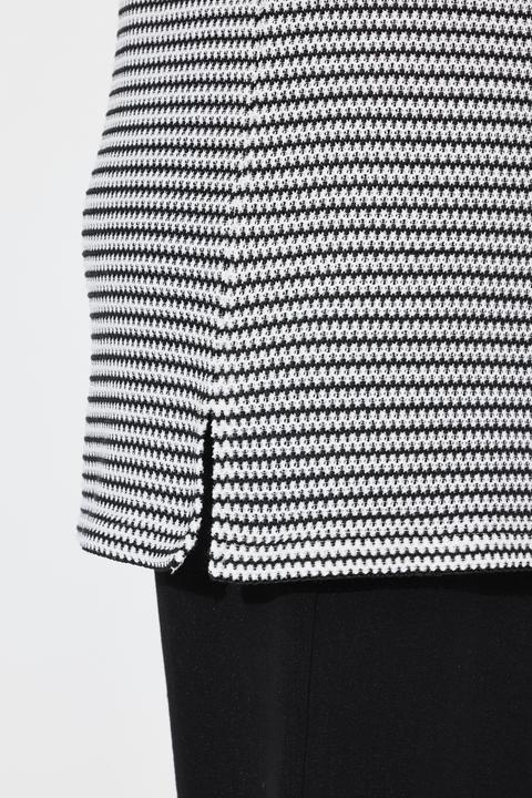 Produktbild Ulla Popken Sweatshirt, Strukturstreifen, V-Ausschnitt, Halbarm (46, 48)