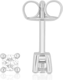 Muau Ohrstecker 4-Griff-Fassung (Weissgold 750)
