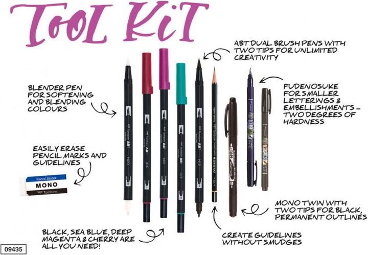 Produktbild Tombow Lettering-Set für Fortgeschrittene (Mehrfarbig, 10 x)