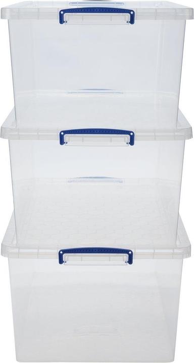 Immagine prodotto Really Useful Box Scatola di plastica da 3 pezzi (70 x 44 x 28 cm, 62 l)