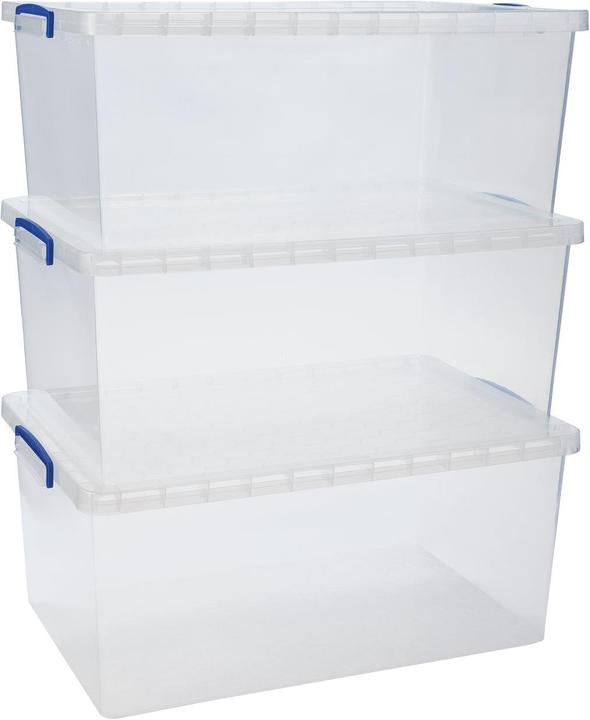 Immagine prodotto Really Useful Box Scatola di plastica da 3 pezzi (70 x 44 x 28 cm, 62 l)