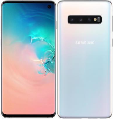 Actual product image Samsung Galaxy S10 (128 GB, Prism White, 6.10", Hybrid Dual SIM, 16 Mpx, 4G)