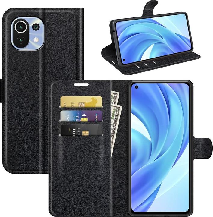 Actual product image Cover-Discount Xiaomi Mi 11 Lite - leather case cover black (Xiaomi Mi 11 Lite)
