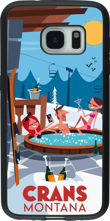 Actual product image PhoneLook Coque Silicone rigide noir Crans-Montana Mountain Jacuzzi (Samsung Galaxy S7)