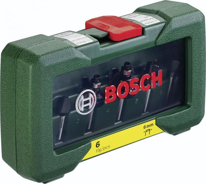 Produktbild Bosch Zubehör HM-Fräser-Set mit 6 mm Schaft, 6-teilig