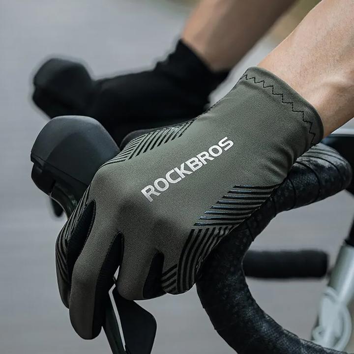 Image du produit Rockbros 16110006003 gants de vélo antichocs taille L - vert et noir (L)