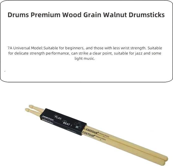 Immagine prodotto Cbx 1 Paar Premium Drumsticks 7A Walnuss (Batteria)