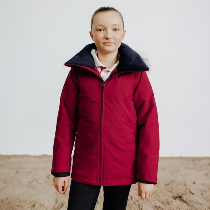 Produktbild Fouganza Kids' Waterproof and Warm Horse Riding Jacket 500 - Purple/Cherry (146)